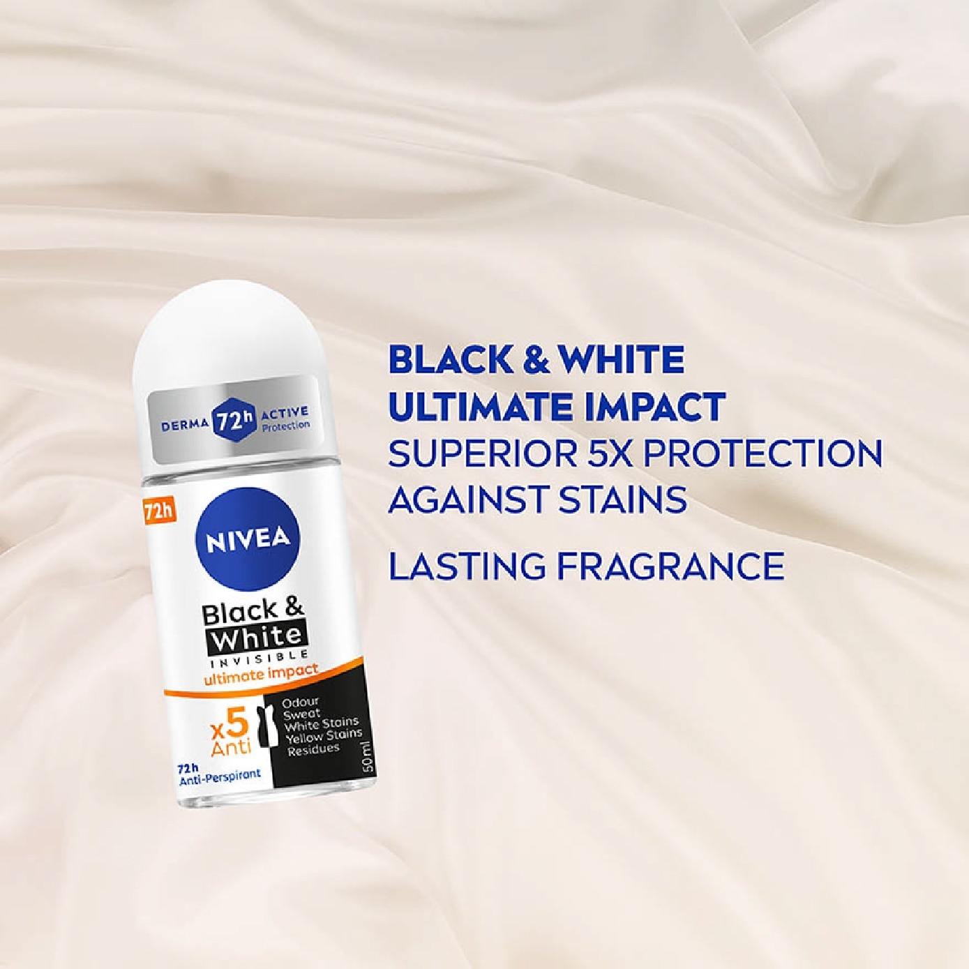 Deo (F) Roll-on Invisible Black White (Pure) 50ml