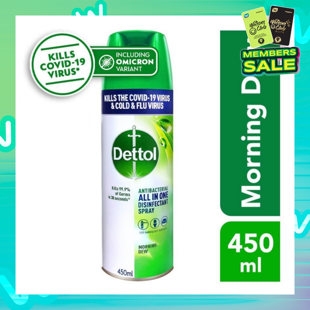 Anti-Bacterial Disinfectant Spray Morning Dew (Kills 99.9% Germs) 450ml