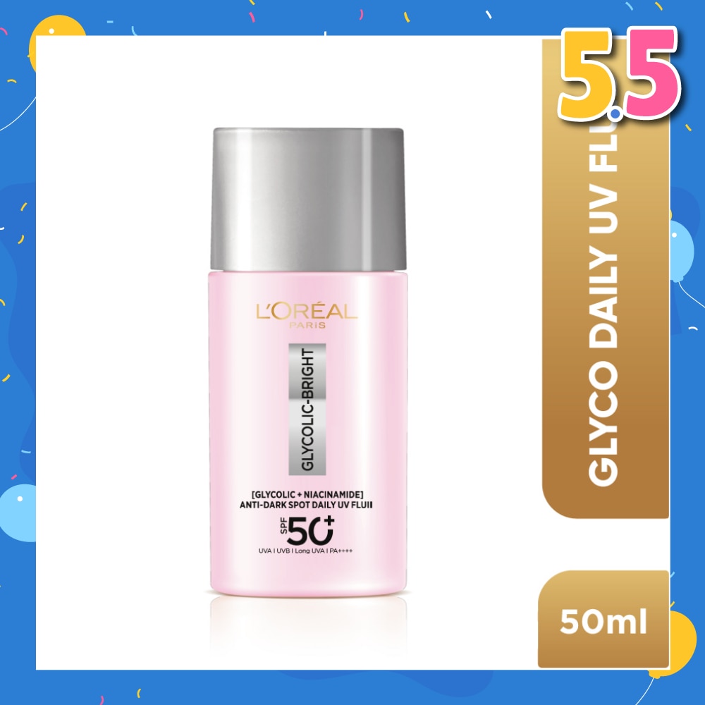 Glycolic-Bright Anti-Dark Spot Daily UV Fluid SPF 50+ PA++++ (To Reduce Dark Spots & Prevents Dark Spot Reappearance) 50ml