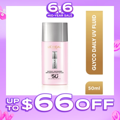 L'OREAL PARIS SKINCARE - Glycolic-Bright Anti-Dark Spot Daily UV Fluid SPF 50+ PA++++ (To Reduce Dark Spots & Prevents Dark Spot Reappearance) 50ml