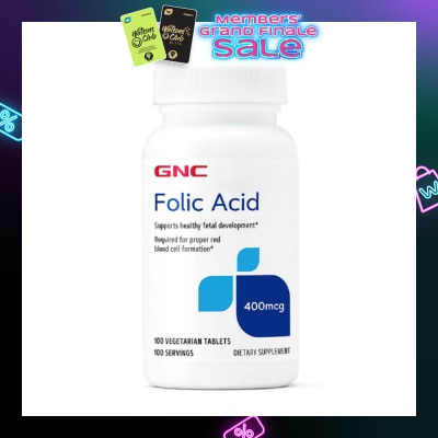 GNC Folic Acid 400mcg Vegetarian Tablet 100s