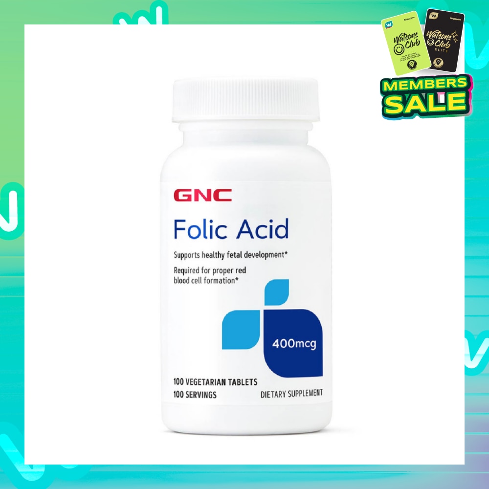 Folic Acid 400mcg Vegetarian Tablet 100s