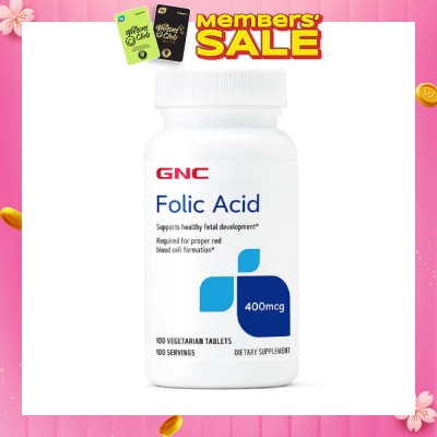 GNC Folic Acid 400mcg Vegetarian Tablet 100s
