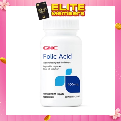 GNC Folic Acid 400mcg Vegetarian Tablet 100s