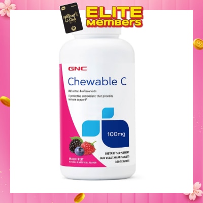 GNC Chewable C 100mg Vegetarian tablet Mixed Fruit 360s