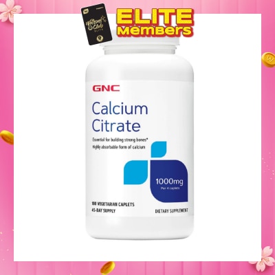 GNC Calcium Citrate Vegetarian Caplet 180s
