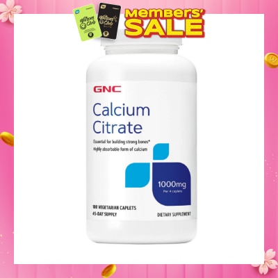 GNC Calcium Citrate Vegetarian Caplet 180s