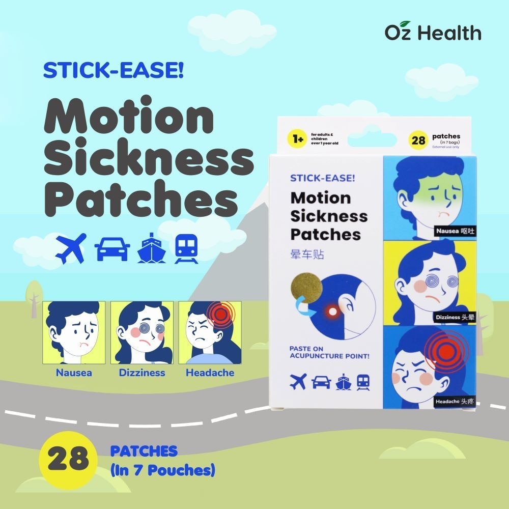 Stick-Ease! Motion Sickness Patche (Non-Drowsy, Fast Acting & One Time Use) 28s