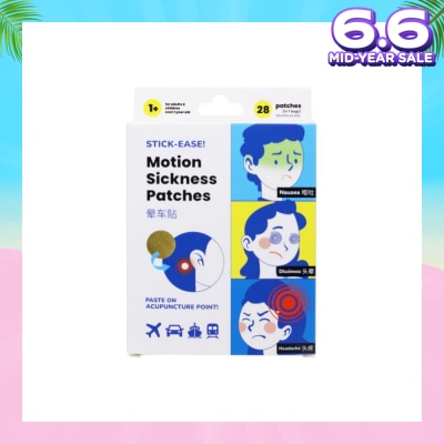 OZ HEALTH Stick-Ease! Motion Sickness Patche (Non-Drowsy, Fast Acting & One Time Use) 28s
