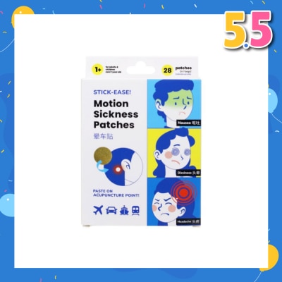 OZ HEALTH Stick-Ease! Motion Sickness Patche (Non-Drowsy, Fast Acting & One Time Use) 28s