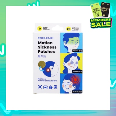 OZ HEALTH Stick-Ease! Motion Sickness Patche (Non-Drowsy, Fast Acting & One Time Use) 28s