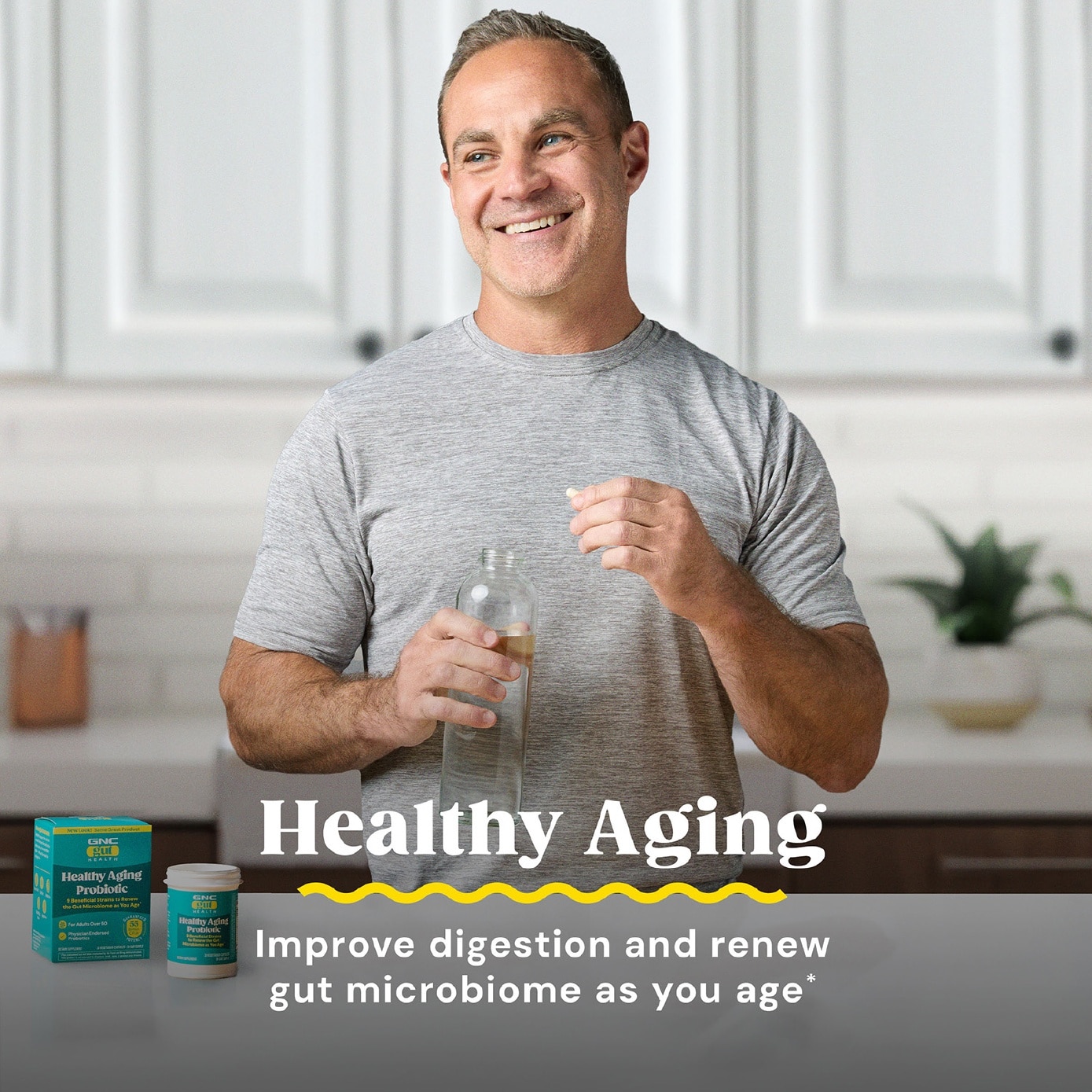 Gut Health Healthy Aging Probiotic 50+ 55B CFU Vegetarian Capsule 30s