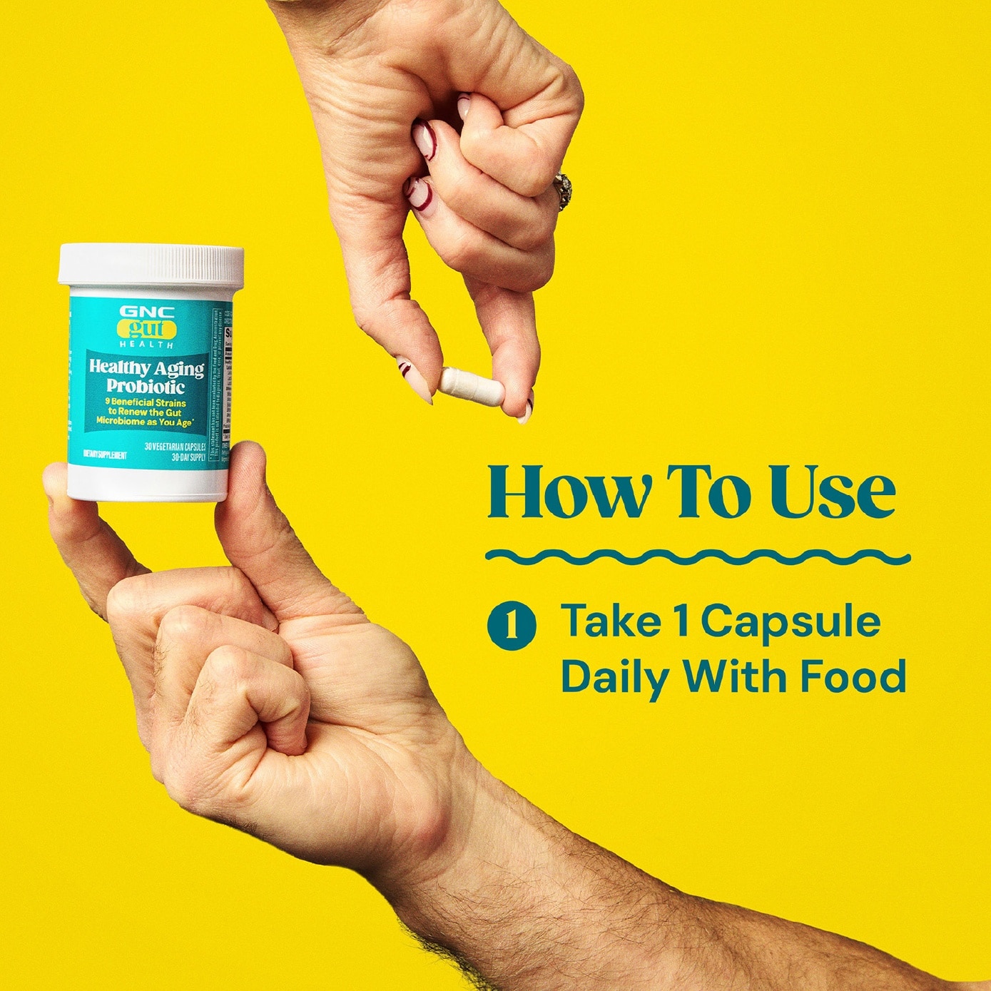 Gut Health Healthy Aging Probiotic 50+ 55B CFU Vegetarian Capsule 30s