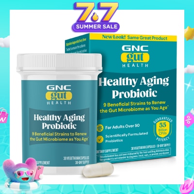 GNC - Gut Health Healthy Aging Probiotic 50+ 55B CFU Vegetarian Capsule 30s