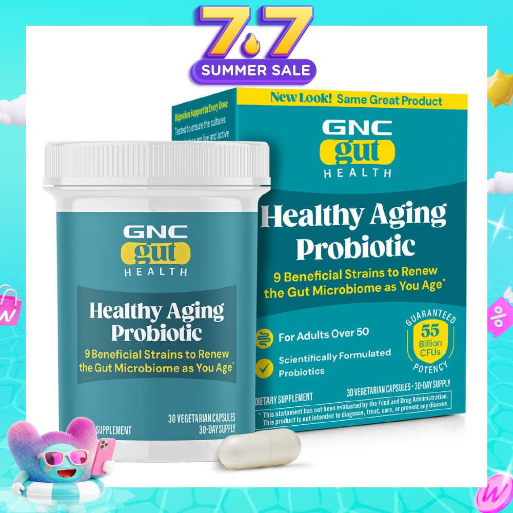 Gut Health Healthy Aging Probiotic 50+ 55B CFU Vegetarian Capsule 30s