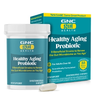 GNC - Gut Health Healthy Aging Probiotic 50+ 55B CFU Vegetarian Capsule 30s