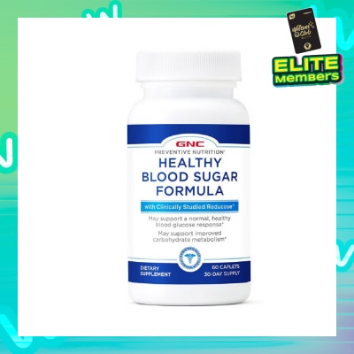 GNC Preventive Nutrition® Healthy Blood Sugar Formula with Reducose® Caplet 60s (Expiry: Jan`2026)