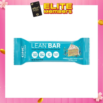 GNC Total Lean Bar Protein Snack Bar Vanilla Birthday Cake 50g