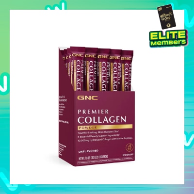 GNC Premier Collagen Powder Stick Pack Unflavored 20s (Expiry: April`2026)