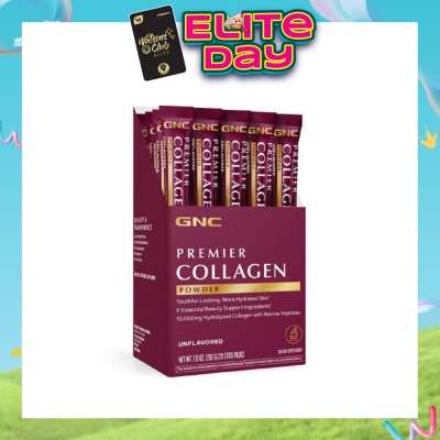 GNC - Premier Collagen Powder Stick Pack Unflavored 20s