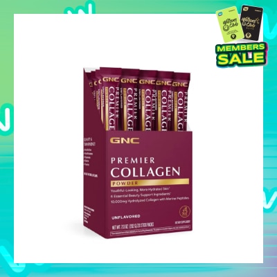 GNC Premier Collagen Powder Stick Pack Unflavored 20s (Expiry: April`2026)