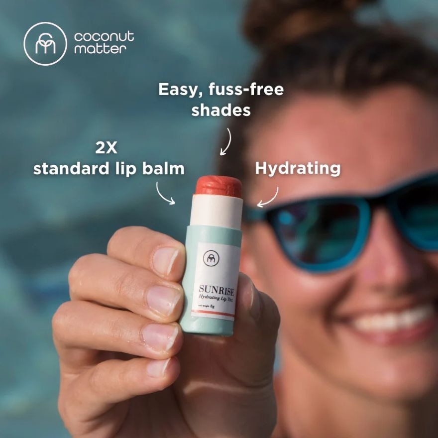 Hydrating Tinted Coconut Lip Balm Glow (To Moisturise & Improve Skin Lips) 8g