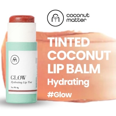 COCONUT MATTER Hydrating Tinted Coconut Lip Balm Glow (To Moisturise & Improve Skin Lips) 8g