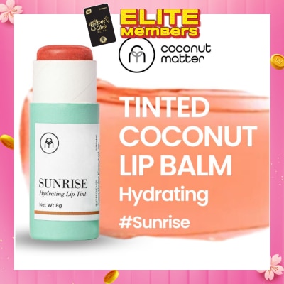 COCONUT MATTER Hydrating Tinted Coconut Lip Balm Sunrise (To Moisturise & Improve Skin Lips) 8g