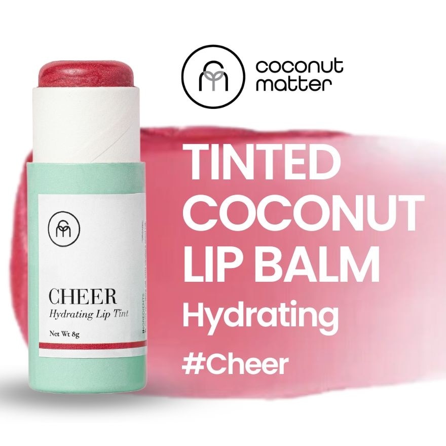 Hydrating Tinted Coconut Lip Balm Cheer (To Moisturise & Improve Skin Lips) 8g