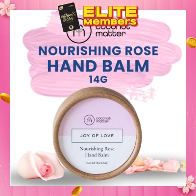 COCONUT MATTER Joy Of Love Nourishing Rose Hand Balm (Suitable For Dry, Irritated & Cracked Skin) 14g