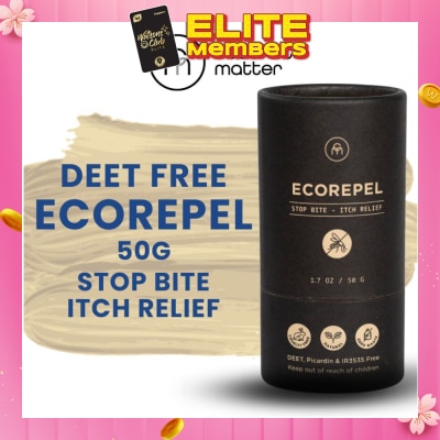 COCONUT MATTER Ecorepel Mosquito Repellant (DEET, Picardin & IR3535 Free, Non Greasy & Non Sticky) 50g&nbsp;(Expiry: Aug`2026)