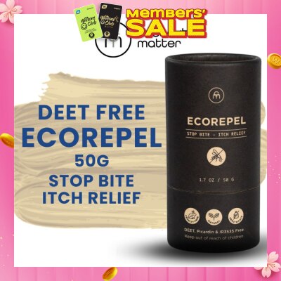 COCONUT MATTER Ecorepel Mosquito Repellant (DEET, Picardin & IR3535 Free, Non Greasy & Non Sticky) 50g&nbsp;(Expiry: Aug`2026)