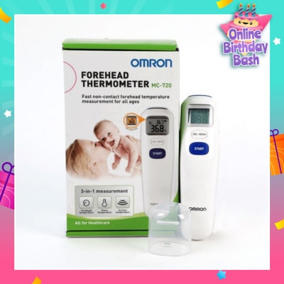 OMRON Forehead Thermo MC-720 (Non-Contact Measurement , Suitable For All Ages) 1s