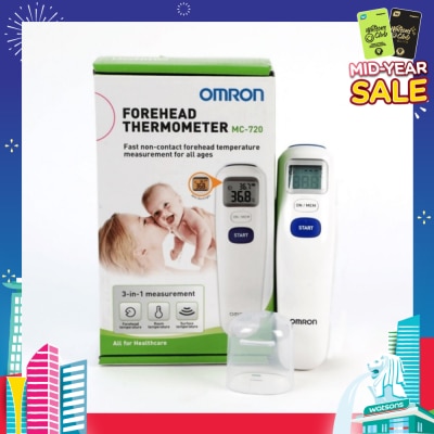 OMRON Forehead Thermo MC-720 (Non-Contact Measurement , Suitable For All Ages) 1s