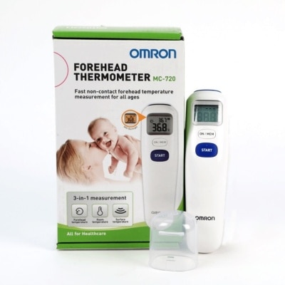 OMRON Forehead Thermo MC-720 (Non-Contact Measurement , Suitable For All Ages) 1s