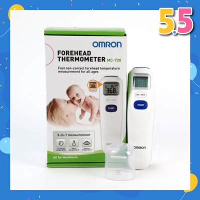 OMRON Forehead Thermo MC-720 (Non-Contact Measurement , Suitable For All Ages) 1s