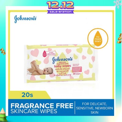 JOHNSON'S Baby Skincare Wipes FF 20s (Expiry: May`2026)
