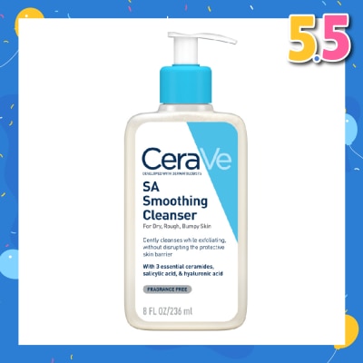 CERAVE Salicylic Acid Smoothing Cleanser (For Face & Body, Dry, Rough & Bumpy Skin) 236ml