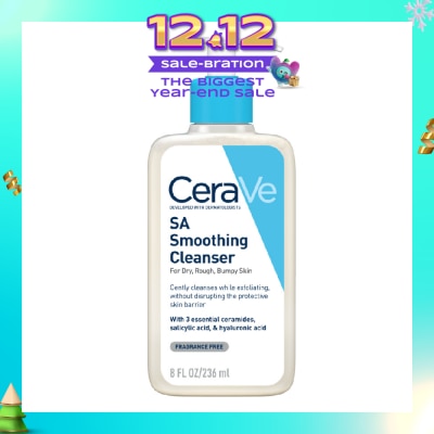 CERAVE Salicylic Acid Smoothing Cleanser (For Face & Body, Dry, Rough & Bumpy Skin) 236ml