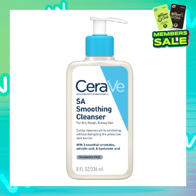 CERAVE Salicylic Acid Smoothing Cleanser (For Face & Body, Dry, Rough & Bumpy Skin) 236ml