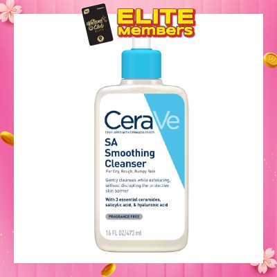 CERAVE Salicylic Acid Smoothing Cleanser (For Face & Body, Dry, Rough & Bumpy Skin) 473ml