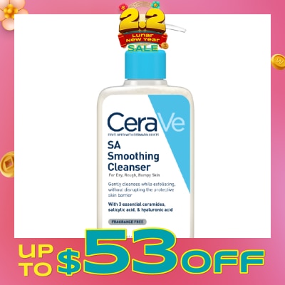 CERAVE Salicylic Acid Smoothing Cleanser (For Face & Body, Dry, Rough & Bumpy Skin) 473ml