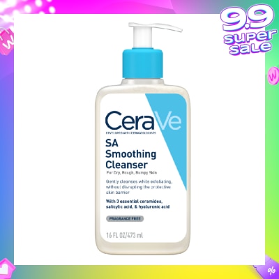 CERAVE Salicylic Acid Smoothing Cleanser (For Face & Body, Dry, Rough & Bumpy Skin) 473ml