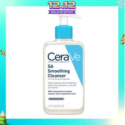 CERAVE Salicylic Acid Smoothing Cleanser (For Face & Body, Dry, Rough & Bumpy Skin) 473ml