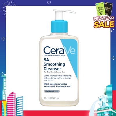 CERAVE Salicylic Acid Smoothing Cleanser (For Face & Body, Dry, Rough & Bumpy Skin) 473ml