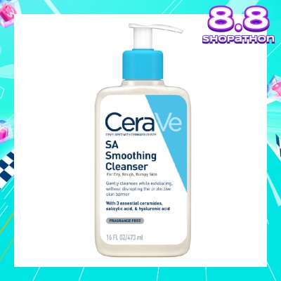 CERAVE Salicylic Acid Smoothing Cleanser (For Face & Body, Dry, Rough & Bumpy Skin) 473ml