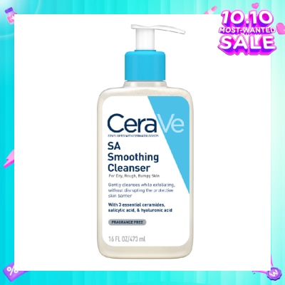 CERAVE Salicylic Acid Smoothing Cleanser (For Face & Body, Dry, Rough & Bumpy Skin) 473ml
