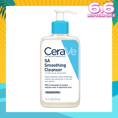 CERAVE Salicylic Acid Smoothing Cleanser (For Face & Body, Dry, Rough & Bumpy Skin) 473ml