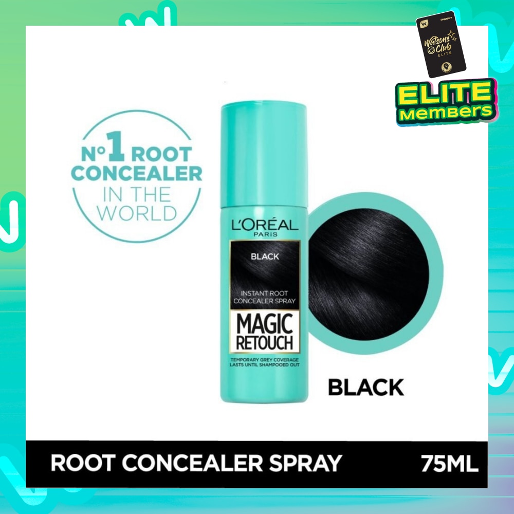 L'OREAL PARIS EXCELLENCE Magic Retouch Black (Cover Grey Roots in 3 Seconds, No Ammonia & Peroxides) 75ml