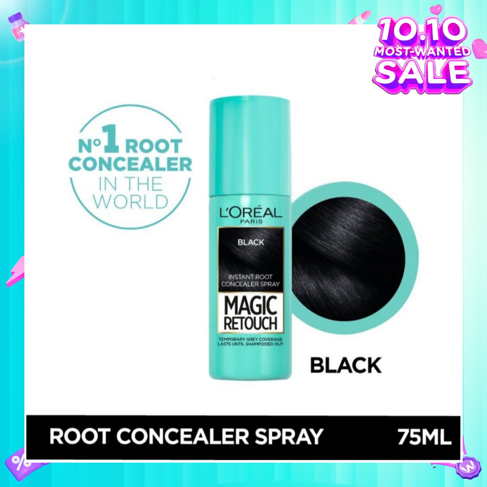 L'OREAL PARIS EXCELLENCE Magic Retouch Black (Cover Grey Roots in 3 Seconds, No Ammonia & Peroxides) 75ml